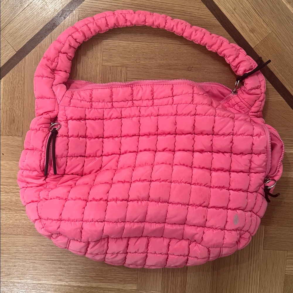Free People Pink Quilted Shoulder Bag